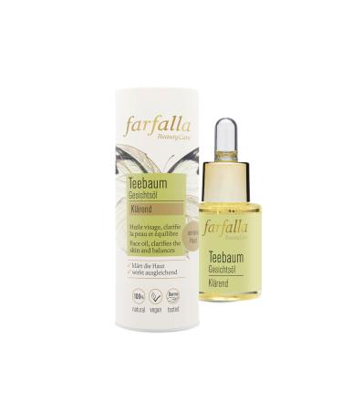 farfalla farfalla Teebaum Face Oil - Clarrend - 100% Certified Natural Cosmetics - 15ml