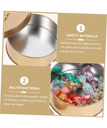 Alipis 4 pcs Aging Storage Candy Round Tinplate Delicate Sweets Wedding Cans Ing Candies Containers - Buy Online on GoSupps.com