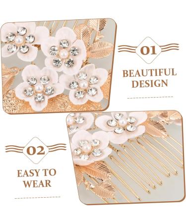 BELLIFFY 1 Set Leaves and Flowers Hair Comb Hair Comb Clip Girl Headpiece Bridal Hair Accessories Hair Accessories for Headpiece for Wedding Decoration Bride Headdress Flower Hair Pin - Buy Online on GoSupps.com