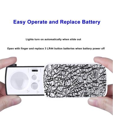 Illuminated Jewelers Loupe Set - 30X 60X 90X Portable Magnifying Glass with LED Light for Jewelry, Coins, Plants, Stamps, Gems - Watch Repair Tool - Black - Buy Online on GoSupps.com