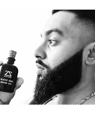 ZOUSZ Beard Oil for Men - Black Oud & Sandalwood Scent - Beard Growth and Conditioning - Natural Organic Essential Oils - Softens, Moisturizes, Non-Greasy - Premium Quality - 50mL - Buy Online on GoSupps.com