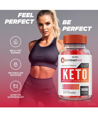 KetoFast4ME ACV Gummies - Advanced Weight Loss Supplement (60 Gummies) | Maximum Strength Keto + ACV Gummies Reviews - Buy Online on GoSupps.com
