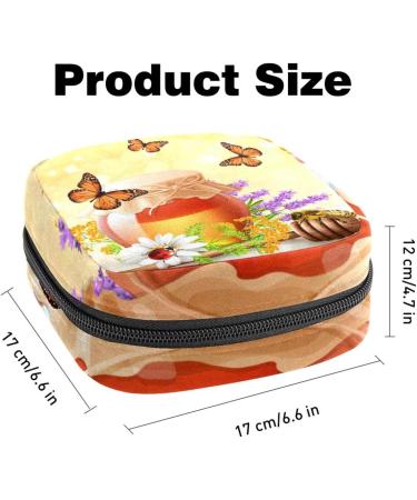 Butterfly Insects Honey Storage Bag | Portable Menstrual Cup & Pad Pocket for Teen Girls & Women - Buy Online on GoSupps.com