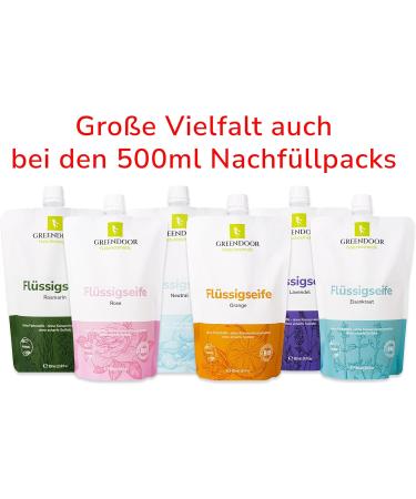  GREENDOOR GREENDOOR Pink Liquid Soap Refill 250ml made with organic coconut oil natural biodegradable cosmetic vegan paraben-free hand-smoked natural soap liquid hand soap cruelty-free - Buy Online on GoSupps.com