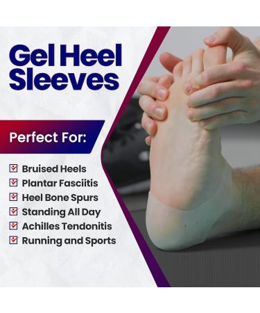 Plantar Fasciitis Silicone Gel Heel Cups - Orthotic Inserts for Heel Pain Relief | 3 Pair Pack - Buy Online on GoSupps.com