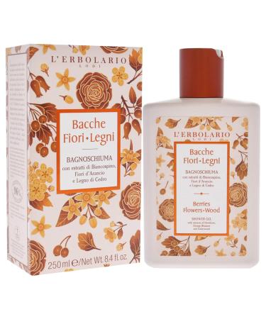 L'Erbolario Berries Flowers Wood Shower Gel - Refreshing & Perfumed Body Wash - Gently Cleanses & Invigorates Skin - 8.4 oz - Buy Online on GoSupps.com