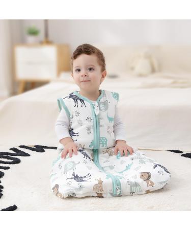 Mosebears Baby Winter Sleeping Bag 2.5 Tog | 100% Cotton | Blue Zoo Design | 0-6 Months - Buy Online on GoSupps.com