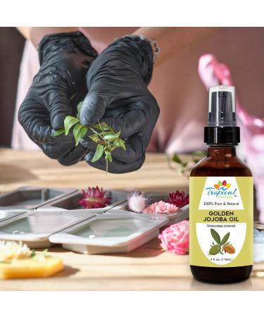 Buy 4 oz Jojoba Oil - Natural Pure Cold Pressed Moisturizer for Skin Hair Nails | International Shipping Available - Buy Online on GoSupps.com