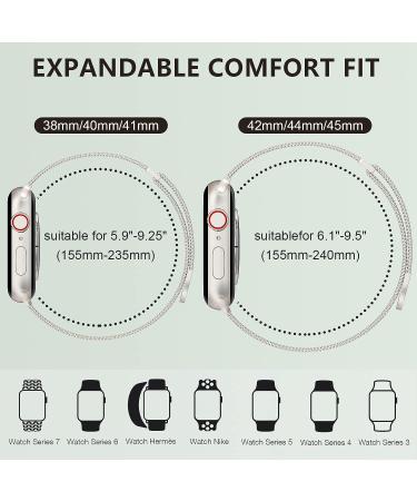 Marge Plus Stainless Steel Mesh Loop Magnetic Clasp Apple Watch Band 41mm/40mm/38mm - Women and Men - Replacement iWatch Bands - A-Starlight - Buy Online on GoSupps.com