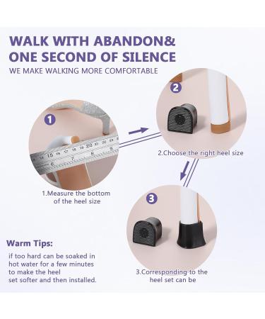 Heel Cap Protectors for High Heels | U Shape Anti-Slip Replacement Tips | 12 Pairs 4 Sizes Noise Reducing Stiletto & Pump Protectors - Buy Online on GoSupps.com