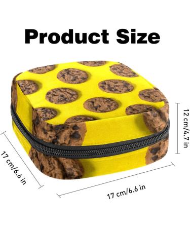 Storage Bags for Women's Bandages - Chocolate Biscuit Motif | Zippered Menstrual Cup & Tampon Pockets | Stylish & Practical Organizers for Period Essentials - Buy Online on GoSupps.com