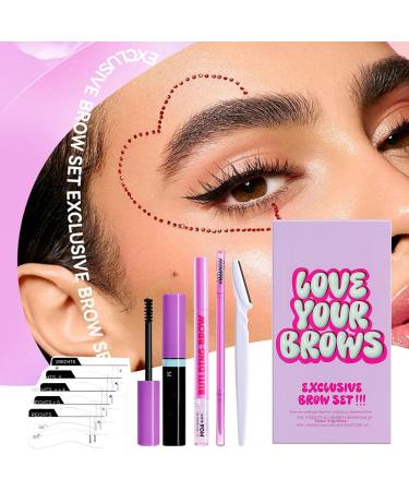 Eyebrow Pencil Kit Eyebrow Makeup Waterproof Eye Makeup Breakresistant Eyebrow Kit Makeup Includes Mascara Eyebrow Card and Eyebrow Cream for Eyebrows - Buy Online on GoSupps.com