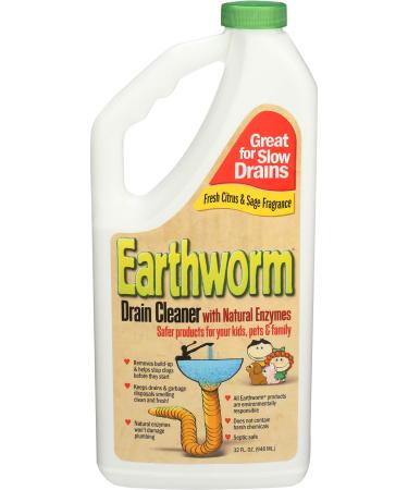 Earthworm, Cleaner Drain Family Safe, 32 Fl Oz