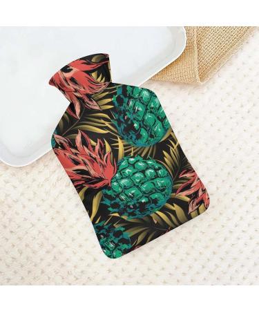 Buy Green Pineapple Hot Water Bottle with Plush Cover - Perfect Bed Warmer for Adults & Kids | 26.5x15.3cm - Buy Online on GoSupps.com