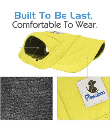 Pawaboo Dog Baseball Cap - Adjustable Sun Protection Hat with Ear Holes for Puppies & Pets | Yellow M - Buy Online on GoSupps.com