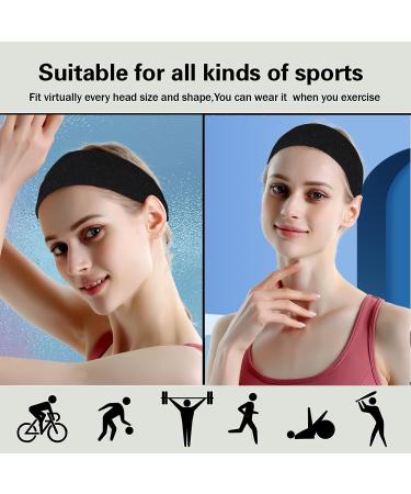 SULIVES Headbands for Women's Hair - Essential for Active Style Sport Headband Made From High-Stretch and Comfortable Fabric Black Headband Specifically designed for doing Workout Makeup Yoga - Buy Online on GoSupps.com