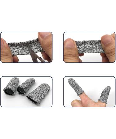 10 PCS Cut Resistant Finger Cots - Kitchen & Garden Protection Sleeves (Black) - Buy Online on GoSupps.com
