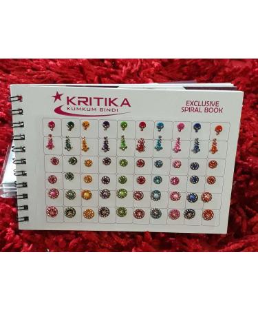 Hare Krishna Indian Store LOT 2 Bindi Booklet Indian Velvet Stylish Bindi Booklet Fashion Beautiful Round Stones Bindi Book For women Crystal bindi - Buy Online on GoSupps.com