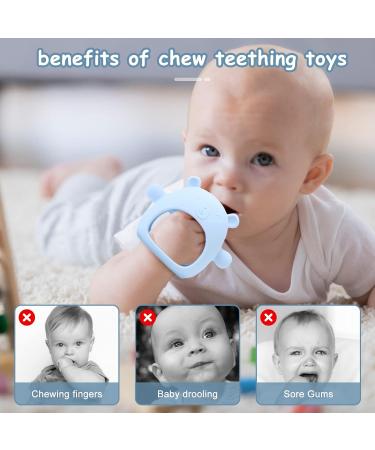 Buy Soft Beige Baby Bite Glove | BPA Free Silicone Teething Toy | Promotes Motor Skills & Soothes Gums - Ideal for Babies 2+ Months (Blue) - Buy Online on GoSupps.com