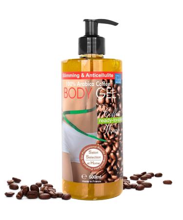Firming and Anti-Cellulite Gel with Caffeine and Algae 500 ml Intensive Powerful and Sculpting Body Treatment (Legs Stomach Buttocks) for 6x + Firm and Toned Skin