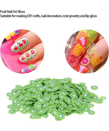 Fruit Nail Art Slices Nail Art Slices with Fruit Shaped Polymer Clay Nail Art Cellphone Glasses Decoration Accessories 10g/pack Nail Charms for Lip Gloss Nail Art DIY(Kiwi) - Buy Online on GoSupps.com