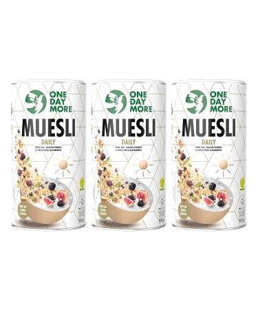 OneDayMore Muesli Pour Chaque Jour | 3 x 500 g de flocons d avoine | Muesli sain avec dattes m res et figues | Plusieurs collations fruit es 100% naturelles