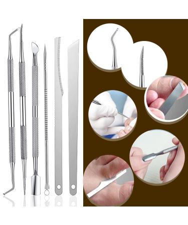 7-Pack Professional Surgical Stainless Steel Ingrown Toenail Tool Set for Safe Nail Cleaning Treatment - Pedicure Tools Kit - Buy Online on GoSupps.com