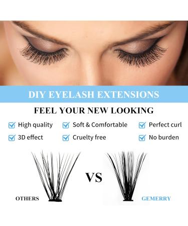 280pcs 0.07mm 40D D-Curl Cluster Lashes Mix 8-16mm - GEMERRY Soft Natural Reusable DIY Eyelash Extensions - Buy Online on GoSupps.com
