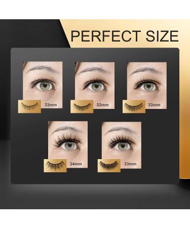 Magnetic Eyelashs Larbois 5 Paires Magnetic Eyelashes Natural Look with Eyeliner Kit Self Adhesive&Reusable Fluffy Fake Eyelashes Set and Waterproof&Long Lasting Magnetic Eyeliner No Glue Needed - Buy Online on GoSupps.com