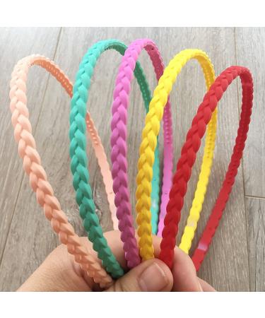 Pack of 12 Thin Hair Bands for Girls & Women - Yazon Model 2 Plastic with Teeth Narrow | International Shipping Available - Buy Online on GoSupps.com