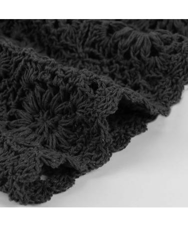 Shop Vgol Handmade Women s Cotton Knitted Beanie Hat - Vintage Flower Crochet Slouchy Skull Cap (52-58 cm) - Perfect for Spring Summer & Autumn - Black Outlet - Buy Online on GoSupps.com