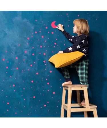 Pink Glow in The Dark Stars Decals for Ceiling - Ideal Starry Sky Decoration for Kids Bedroom - Shining Night Sky Decor - Perfect Gift Option - Buy Online on GoSupps.com