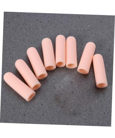 Healvian 8 Pcs Toe Protector Gel Caps Set for Corn Pain Relief - Beige C01 Invisible Thumb and Finger Sleeves - Buy Online on GoSupps.com