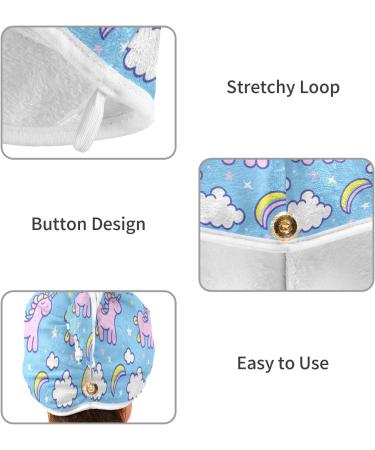 Buy White Pink Unicorn Hair Towel 2 Pack - Super Absorbent Quick Dry Hair Turbans for Women & Girls - Buy Online on GoSupps.com