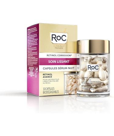 RoC - Retinol Correxion Smoothing Night Serum - Anti-Wrinkle and Aging - Anti-Aging - Firming Moisturizer - 30 Capsules - Buy Online on GoSupps.com
