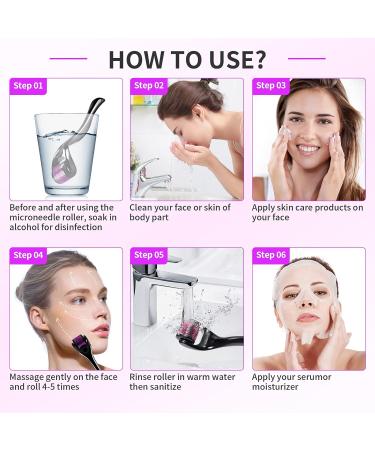 Dermaroller 0.25 mm Needles - 540 Titan Microneedle for Skin Regeneration Facial Care Hair Growth & Beard Stimulating | Reduce Hair Loss - Buy Online on GoSupps.com