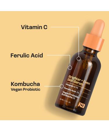 Buy Vitamin C Skin Serum for Brighter Even Skin | Ferulic Acid & Vegan Probiotic 1 oz - International Shipping Available - Buy Online on GoSupps.com