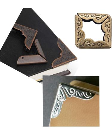 150PCS Book Corner Protector Metal Corner Cover for Scrapbook Album Menu Folder Include 50PCS Gold  50PCS Silver and 50PCS Bronze - Buy Online on GoSupps.com