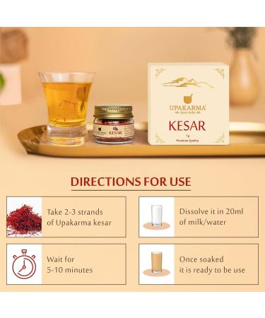 UPAKARMA Fils de k sar cachemire/safran purs naturels et de qualit sup rieure 1 gramme lot de 1 Kesar du Cachemire 1 g (Pack of 1) - Buy Online on GoSupps.com