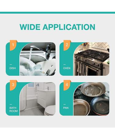 Non-Scratch Dishwand Refill with Handle - 6 Heavy Duty Refills & Replacement Sponge Heads Set - Soap Control Scrubbers for Dishwashing - Blue - Buy Online on GoSupps.com