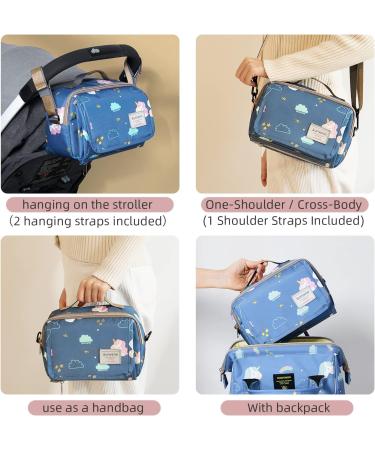 SUNVENO Small Green Nappy Bag with Changing Mat | On-The-Go Baby Changing Bag with Extra Space - Buy Online on GoSupps.com
