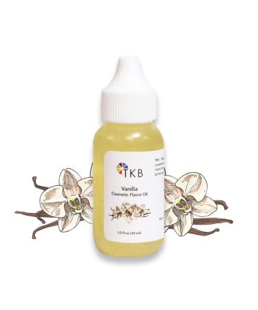 TKB Flavor Oil - DIY Cosmetics, Soaps, Body Care, Lip Gloss, Lipstick, Lip Balm, Unsweetened Flavoring Oil (Vanilla, 1 floz (30ml)) Vanilla 1 Fl Oz (Pack of 1)