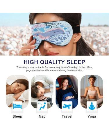 Light Blocking Sleep Mask - Watercolor Manta Ray Eye Mask with Adjustable Strap for Travel & Naps - Soft Lightweight Blindfold for Men & Women - Buy Online on GoSupps.com