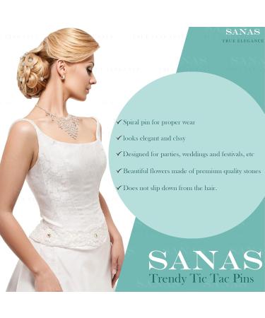 Sanas Spiral Hair Pins 24 Pc Hair Accessories For Women Wedding Hair Accessories For Women Hair Decoration Accessories For Women Party Accessories Spring Flowers 24 Pc (Spring) - Buy Online on GoSupps.com