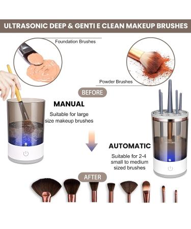 Electric Makeup Brush Cleaner Machine with Storage Box - KKL Cosmetic Brush Spinner - Buy Online on GoSupps.com