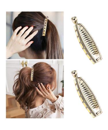 4 Plastic Banana Hair Clips - Rhinestone Fish Design Hair Accessories for Girls & Women - Buy Online on GoSupps.com
