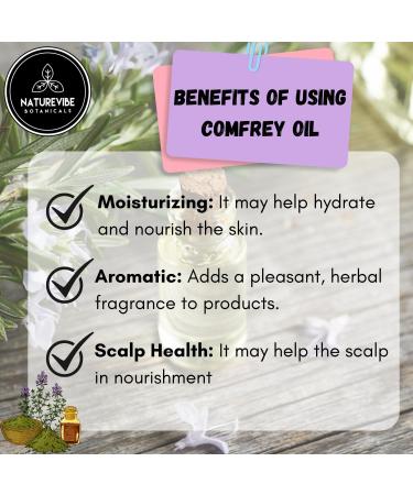 Naturevibe Botanicals Comfrey Oil 32 Ounces | 100% Pure and Natural | Great for Skin Care and Hair Care - Buy Online on GoSupps.com