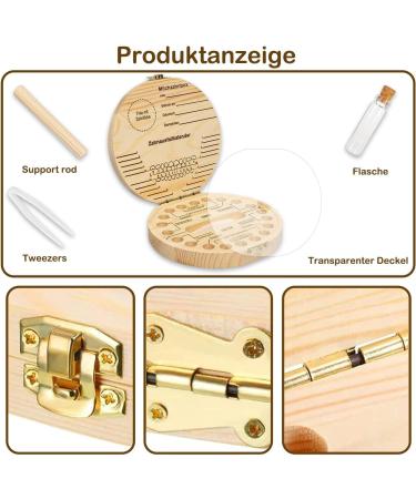 Terjbg Wooden Tooth Box for Kids | Milk Teeth Storage | Perfect Tooth Fairy Gifts for Girls & Boys - Buy Online on GoSupps.com