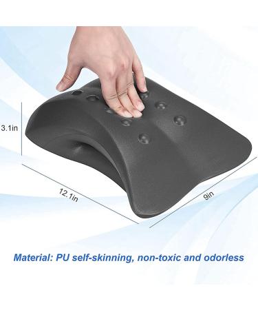 Muloutspo 2x Lumbar Vertebrae Back Support Pillows - Pain Relief for Lower Back - Black Traction Cushions - International Shipping - Buy Online on GoSupps.com