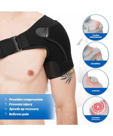 Ticoni Shoulder Brace - Professional Support and Compression Sleeve for Rotator Cuff Injuries - Adjustable Fit for Men & Women - Buy Online on GoSupps.com